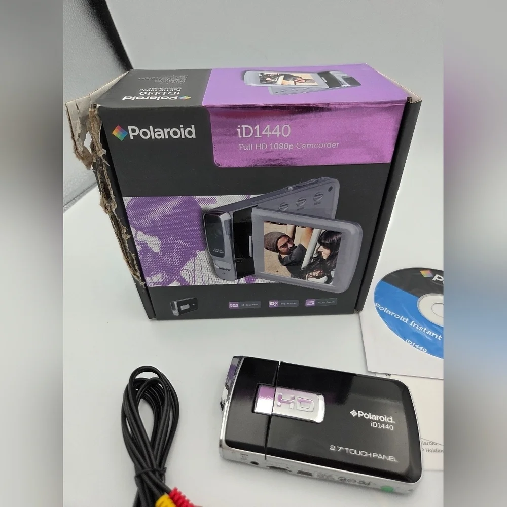 Polaroid Camcorder ID1440-BLK 14MP/4x Digital Zoom HD 1080p Parts ONLY See Descr